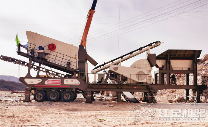 可移動制砂機生產(chǎn)線設備現(xiàn)場