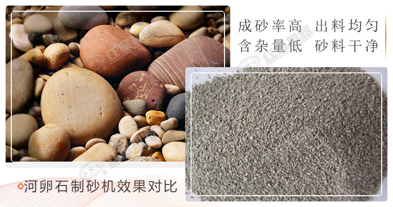 河卵石制砂機(jī)工作效果對比 河卵石制砂機(jī)工作效果對比