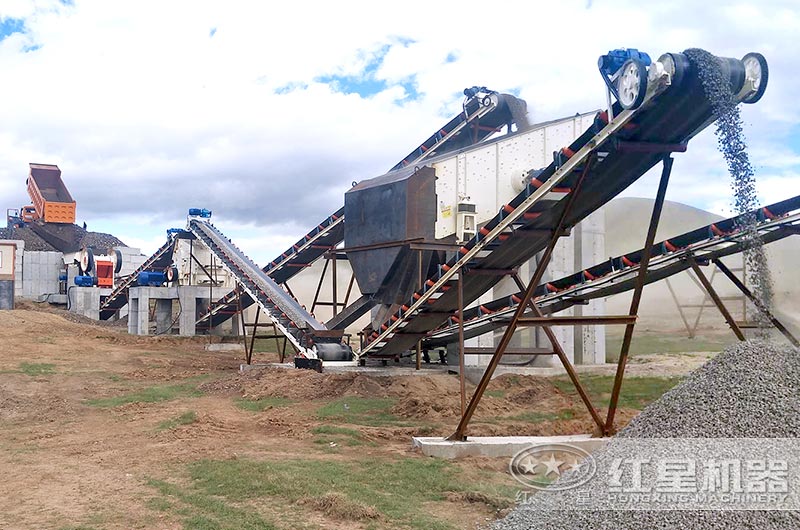 機(jī)制砂生產(chǎn)現(xiàn)場(chǎng)