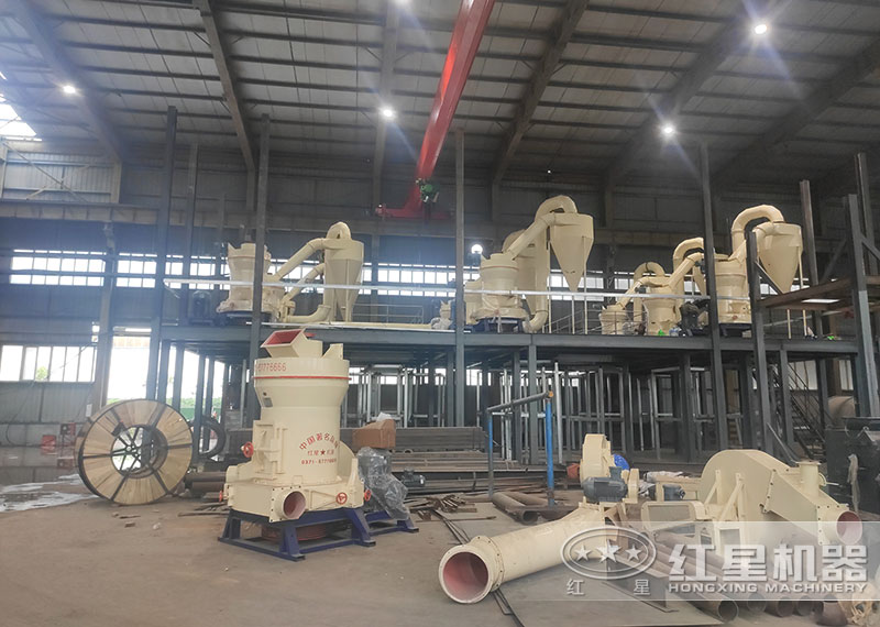 磨粉生產(chǎn)線中給料機(jī)、提升機(jī)現(xiàn)場安裝圖